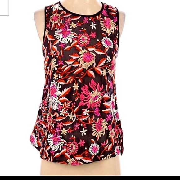 Anthropologie Embroidered Tank Top  - Picture 1 of 12